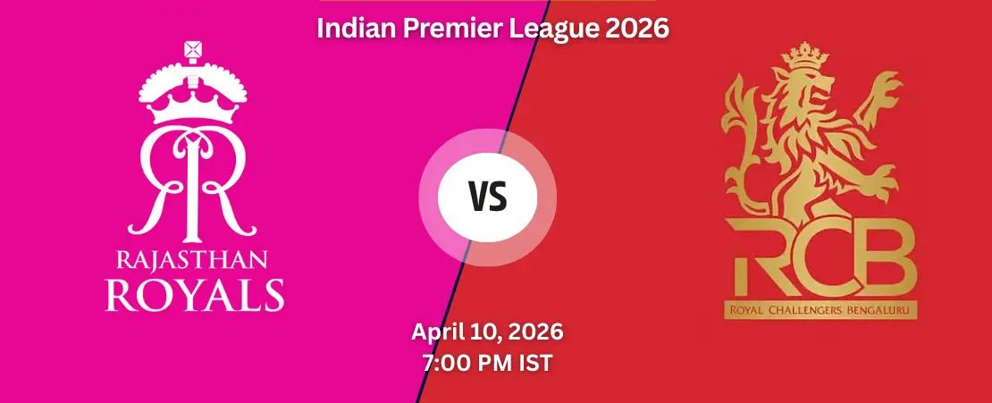 IPL 2026 RR Vs RCB Clash: Playing 11, Toss, And Streaming