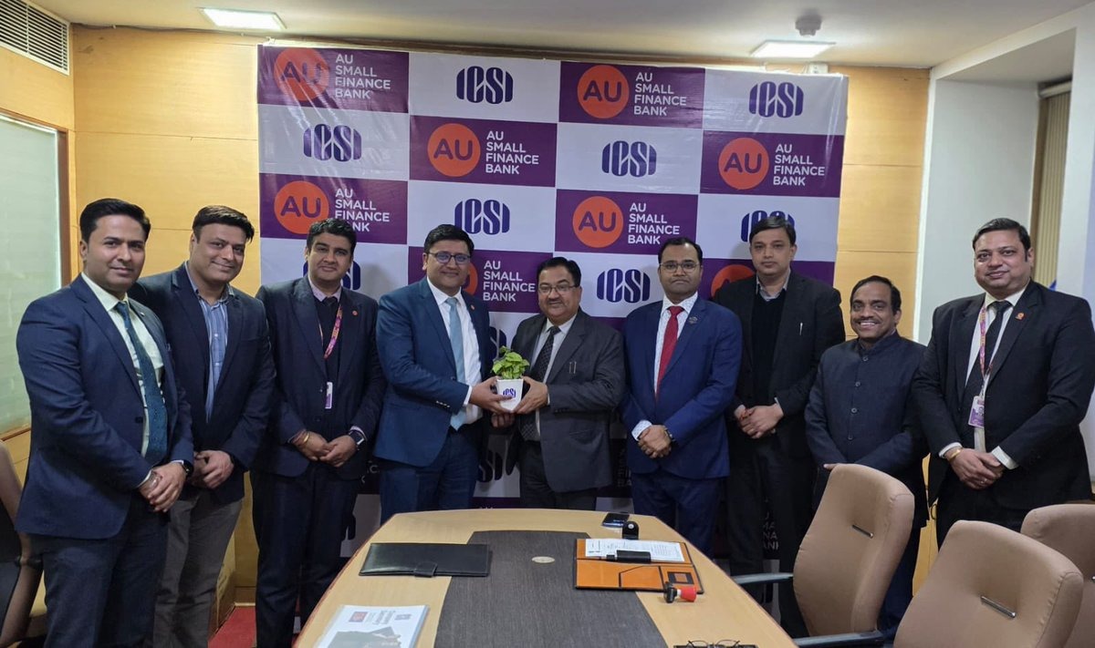 AU Small Finance Bank And ICSI Partner For Exclusive Banking Solutions