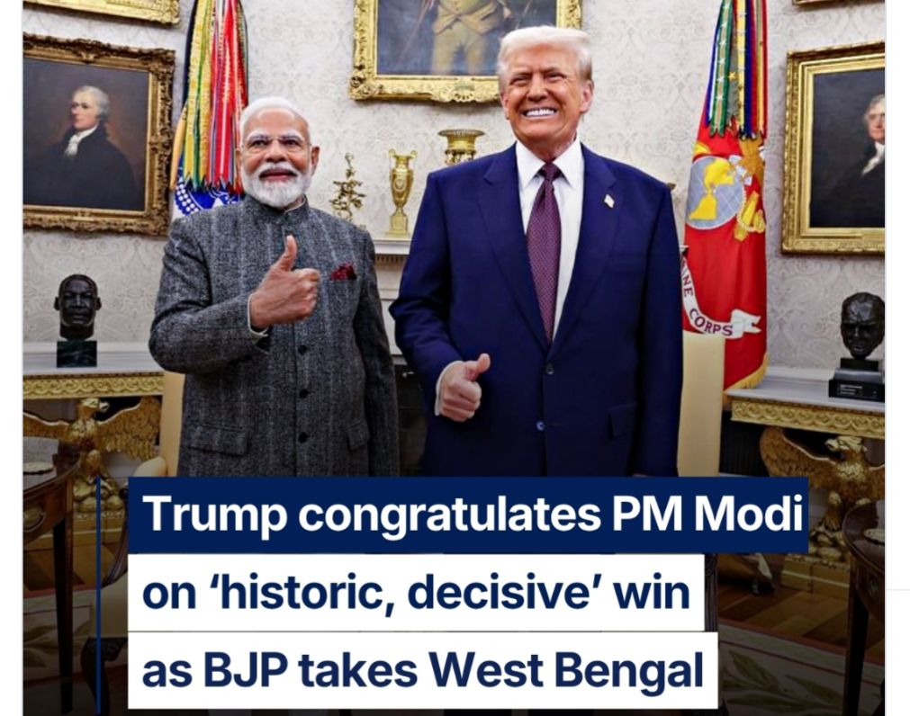 Lotus Blooms In Bengal: Trump Congratulates Modi On BJP’s Landmark Win