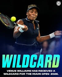 Tournament Update: Miami Open Reveals 13 Wildcard Entries Including Venus Williams