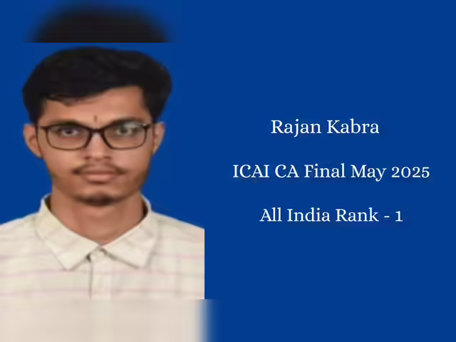 AIR 1 x 3! Rajan Kabra’s Unbeaten Streak Makes Him the Face of India’s CA Elite