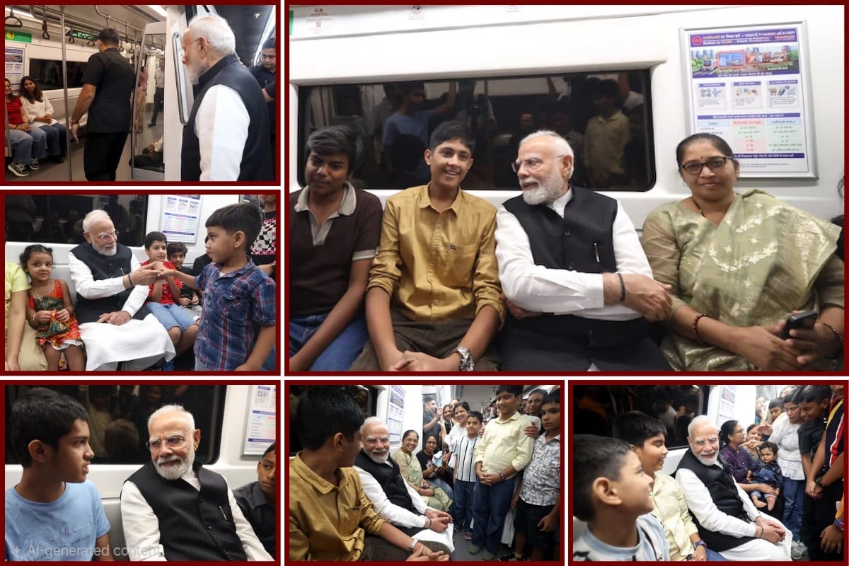 PM Modi Takes the Metro Route, Shares Candid Moments with Delhi Commuters