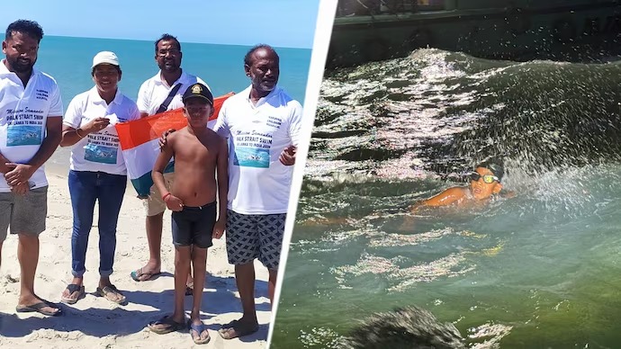 Seven-Year-Old Ishank Sets Global Record By Swimming Across Palk Strait