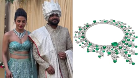 Priyanka Chopra Dazzles in 62-Emerald Bvlgari Masterpiece at Brother's Wedding