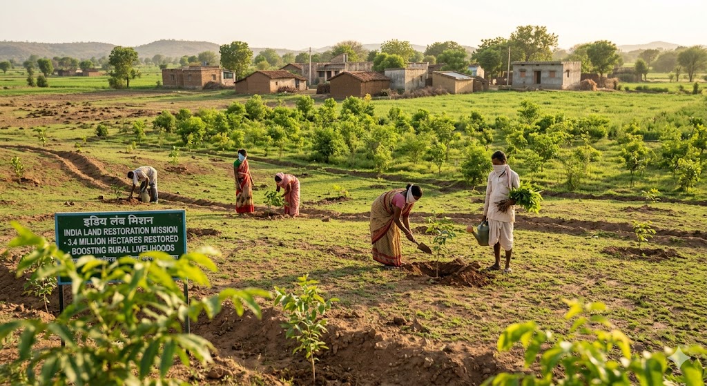 India Restores 3.4 Million Hectares of Degraded Land