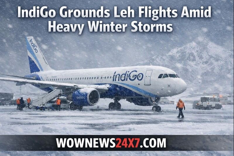 IndiGo Suspends Leh Operations as Snowstorm Blankets Ladakh’s High-Altitude Airport