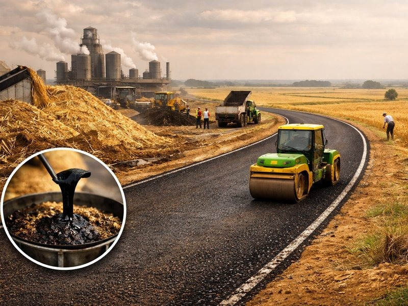 India Turns Crop Waste Into Roads With Breakthrough Bio-Bitumen Technology