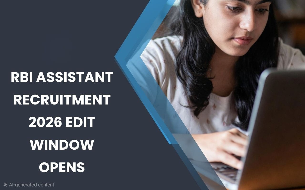 RBI Assistant 2026 Recruitment Edit Window Opens For Applicants
