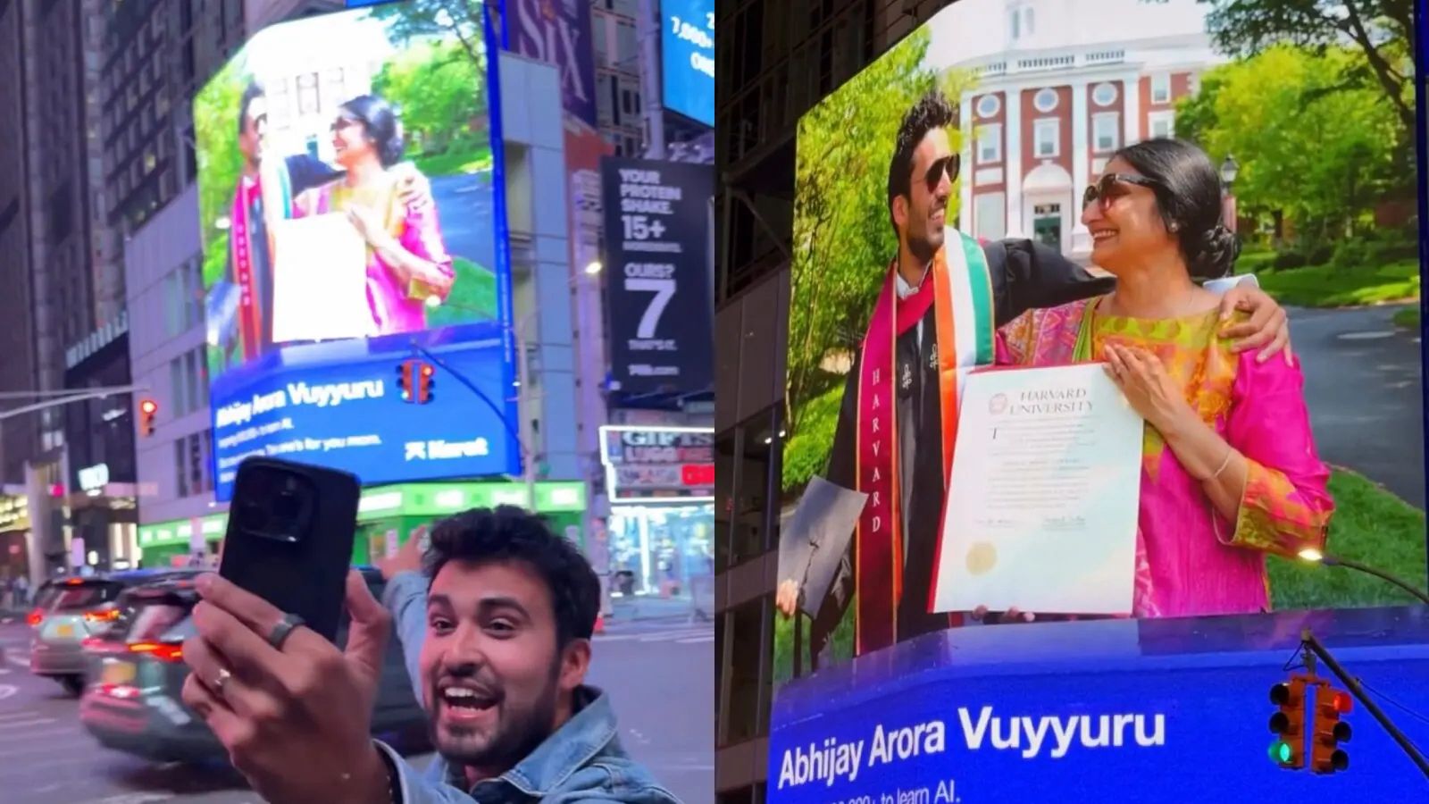 Signs of Success: Techie Honors Mother on Times Square Screen