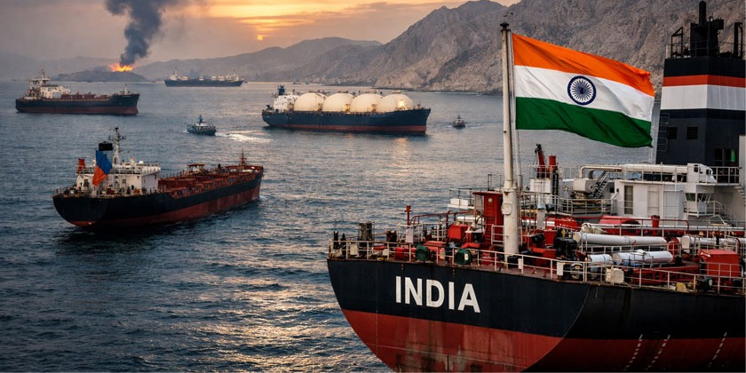 Indian Flag Ships Stranded In Strait Of Hormuz