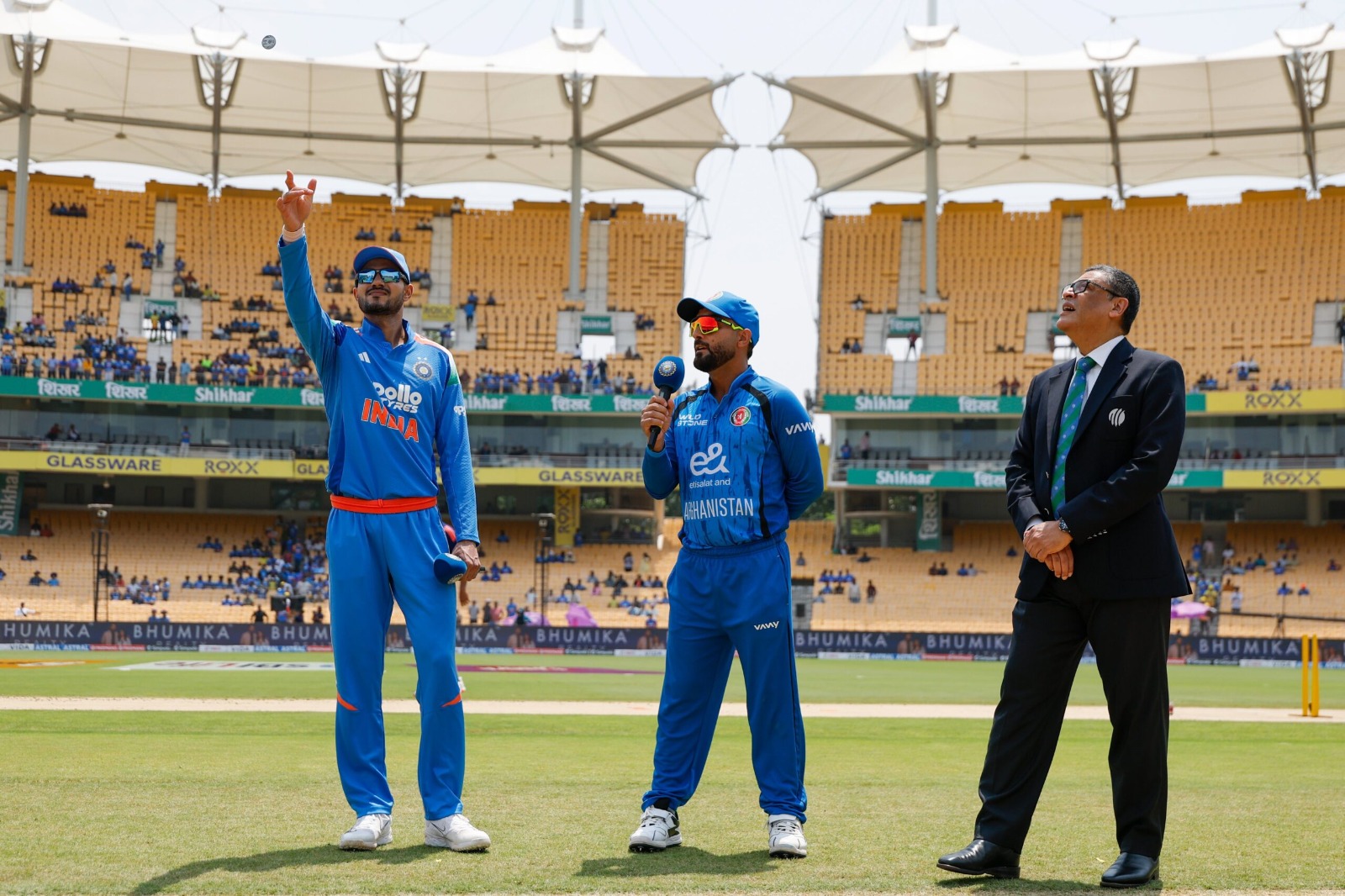 Afghanistan Wins Toss, Opts to Bat Against India in Chennai ODI