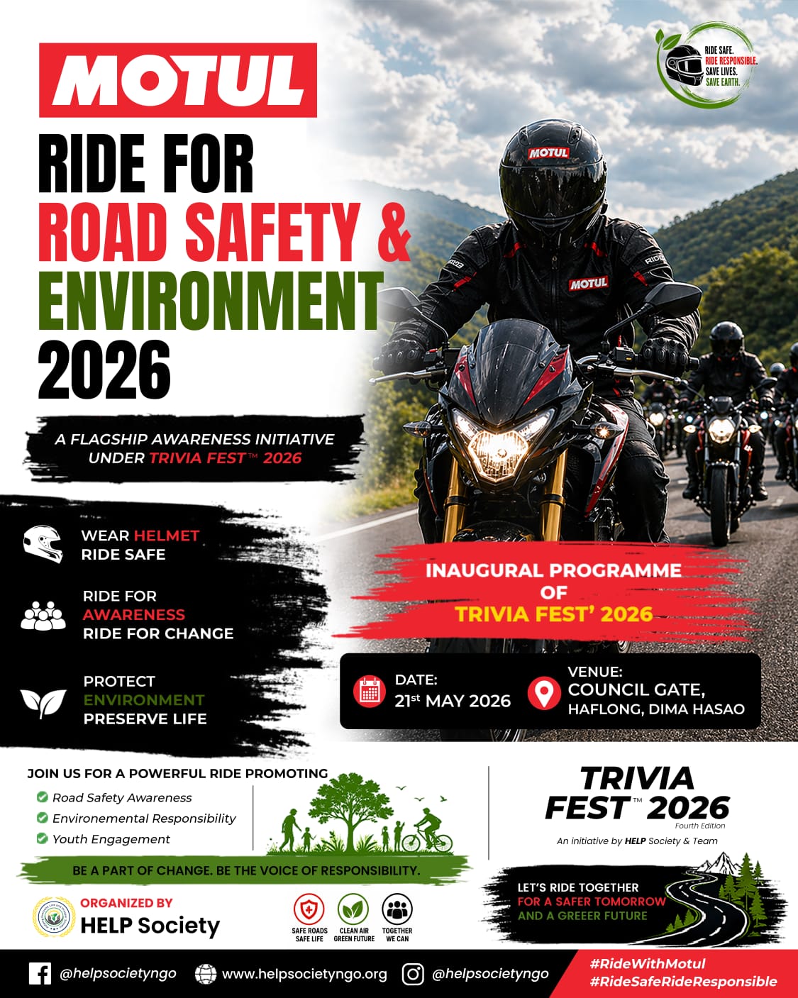 Ride, Respect, Repeat: Haflong’s Big Road Safety And Green Ride Kicks Off Trivia Fest 2026