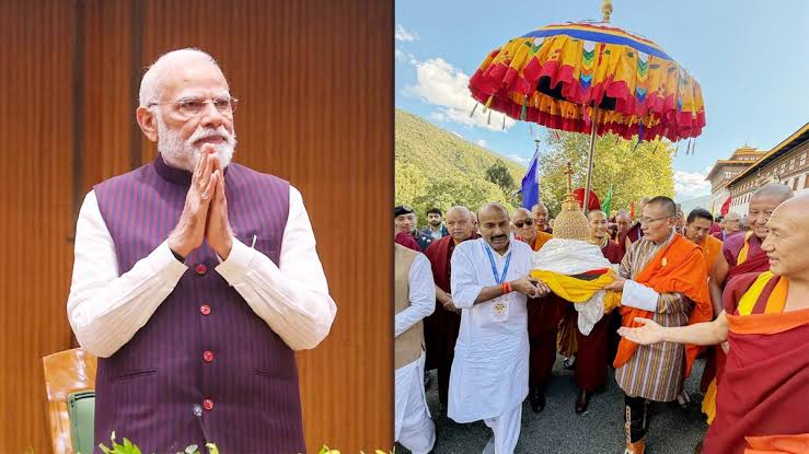 Sacred Bonds Strengthened: PM Modi Applauds Bhutan’s Reverent Welcome of Buddha Relics