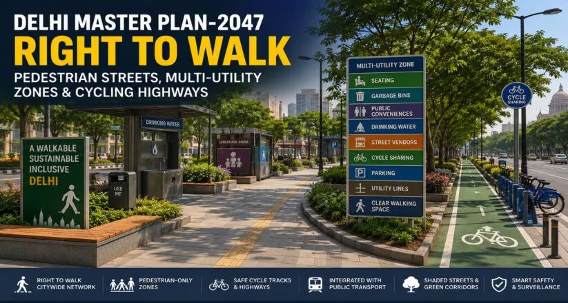 Can the 'Right to Walk' Pedestrian Vision Truly Transform Delhi’s Congested Streets?