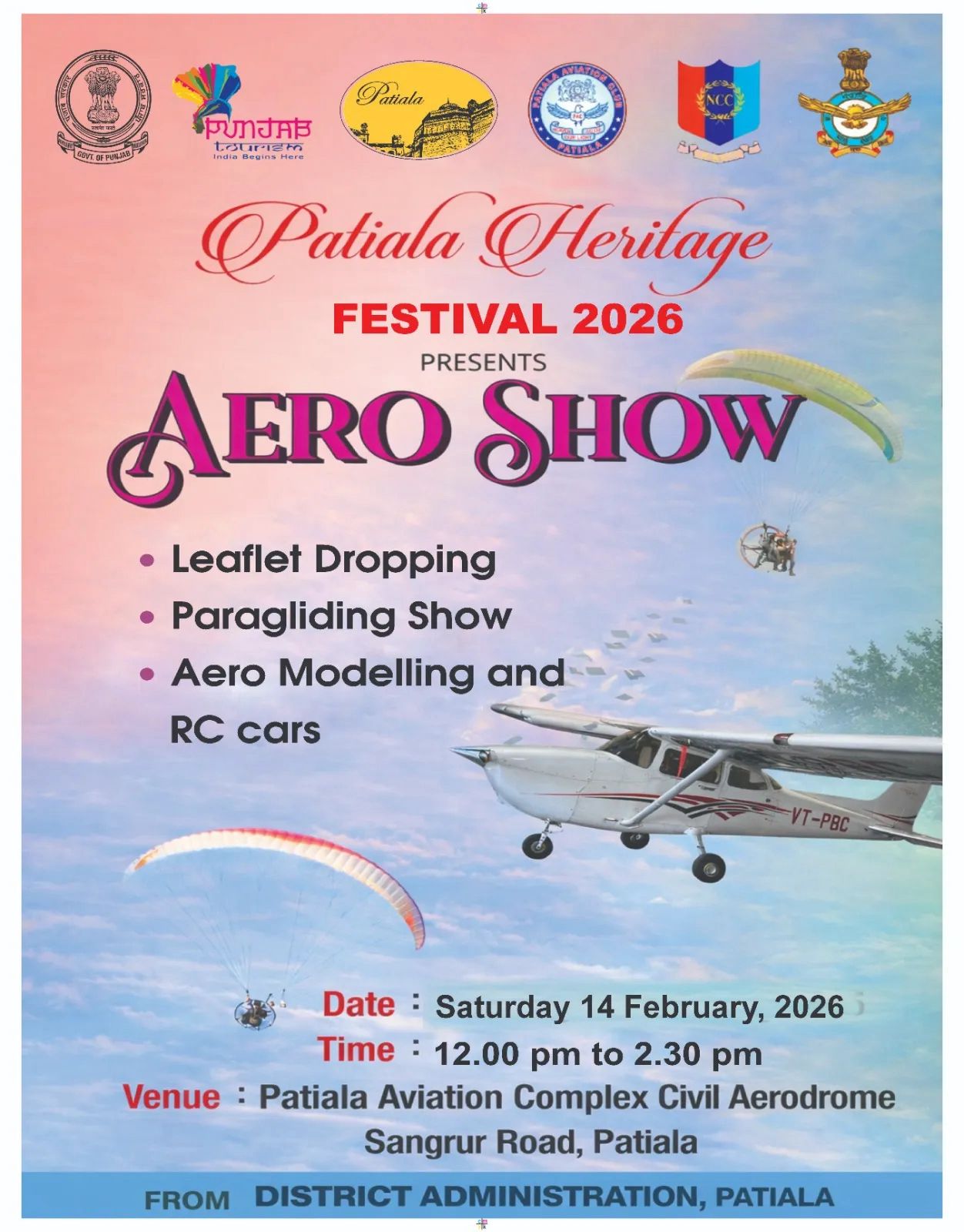 Patiala Heritage Festival 2026: Aero Show Thrills Spectators with Daring Displays