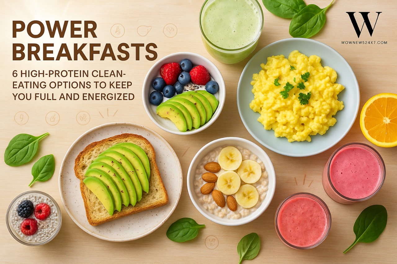 Power Breakfasts: 6 High-Protein Clean-Eating Options to Keep You Full and Energized