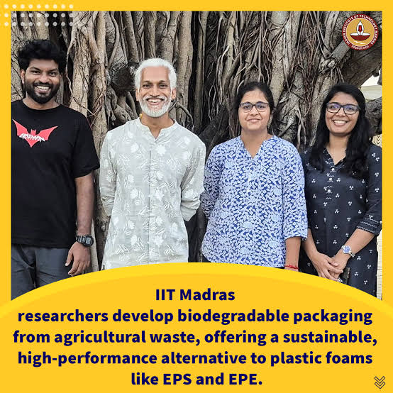 Pushing the Envelope: IIT Madras Unveils Game-Changing Biodegradable Packaging from Farm Waste