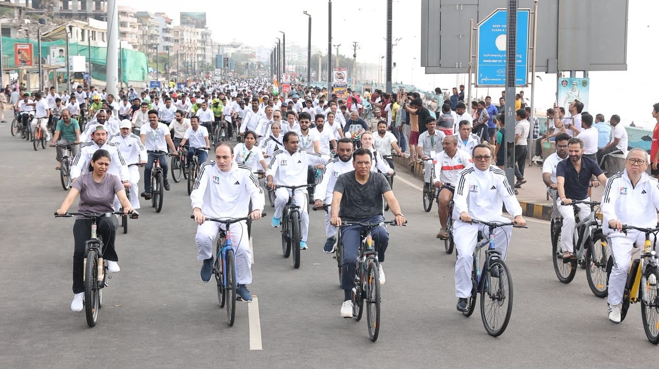 Pedaling to Health: Students Steer the 87th Fit India Sunday