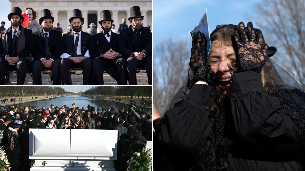 Farewell to the penny: Mock funeral at Lincoln Memorial marks end of 230-year coin