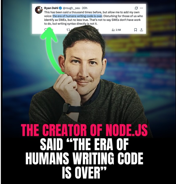 End Of Hand‑Written Code? Ryan Dahl Thinks So