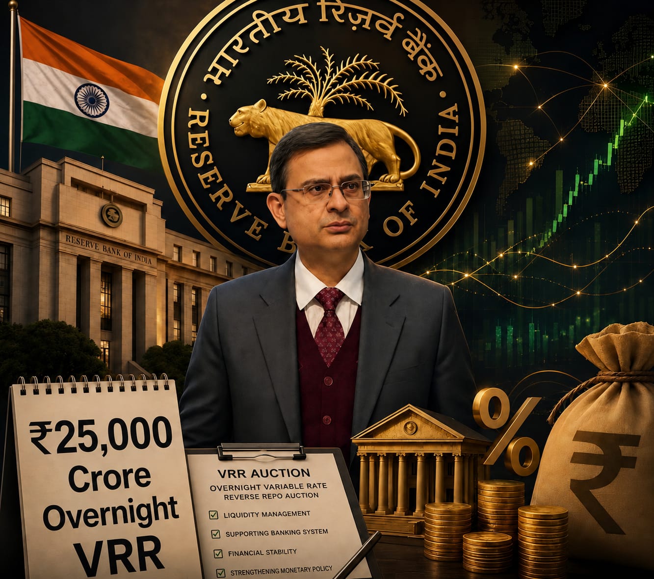 RBI To Conduct 25000 Crore Variable Rate Repo Auction