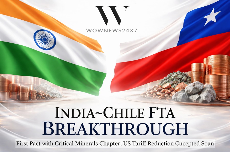 India-Chile FTA Breakthrough: First Pact with Critical Minerals Chapter; US Tariff Reduction Expected Soon