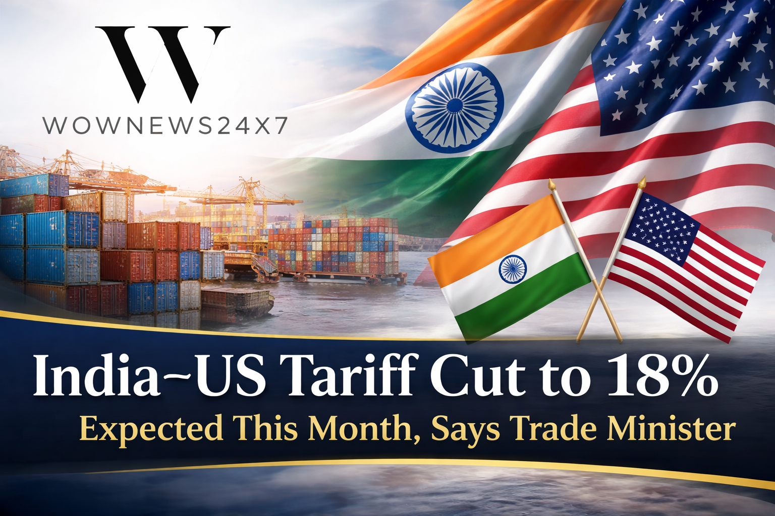 India–US Tariff Cut to 18% Expected This Month, Says Trade Minister