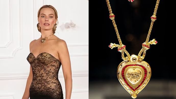 Hollywood Glamour Meets History: Margot Robbie Dazzles in Elizabeth Taylor’s Iconic Rs 74 Crore Necklace