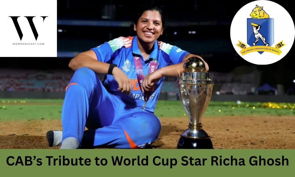 Richa Ghosh’s Sixes Shine On as CAB Presents Gold-Plated Bat and Ball