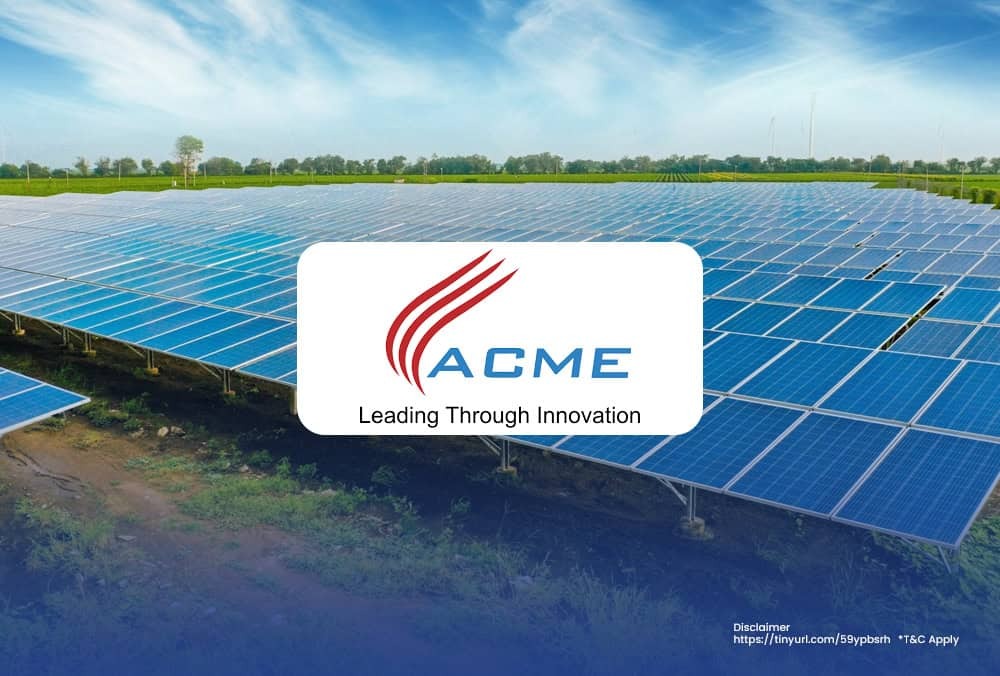 ACME Solar Shines Bright: Secures CRISIL A+/Positive Rating for ₹350 Crore Bank Facilities