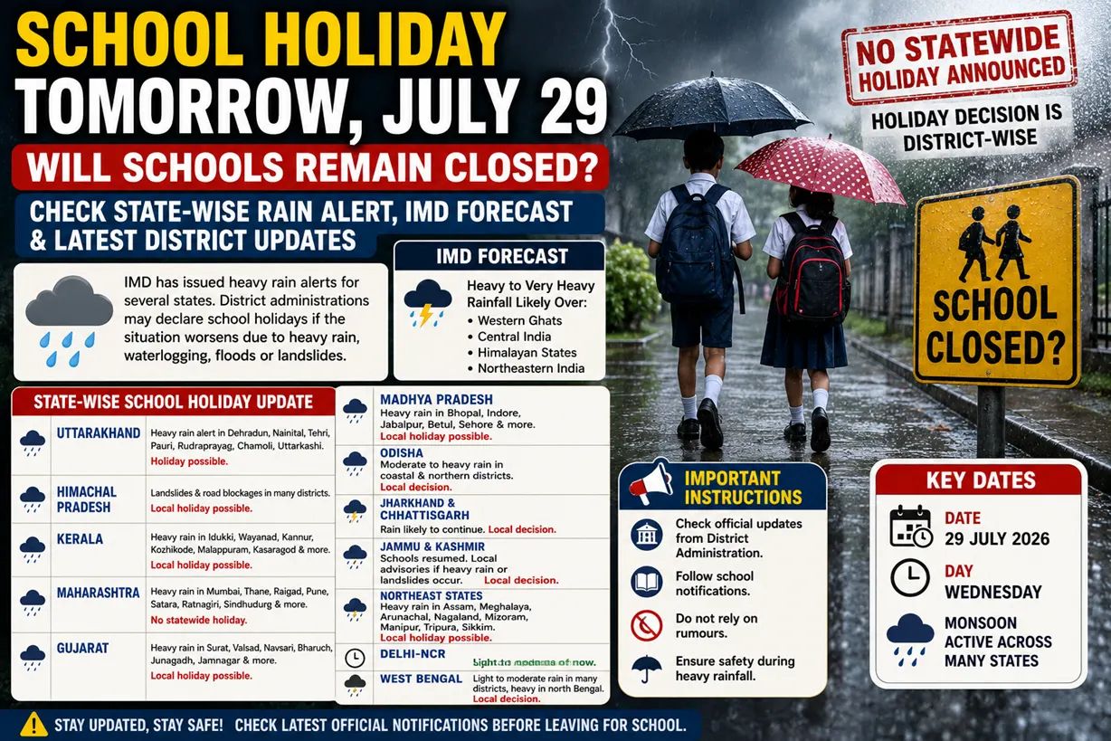 Rain Check or Class Check? Will Schools Stay Closed on July 29?