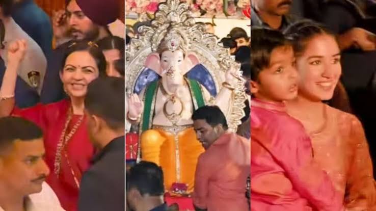 Antilia Turns Into a Floral Wonderland for the Ambanis’ Ganesh Chaturthi