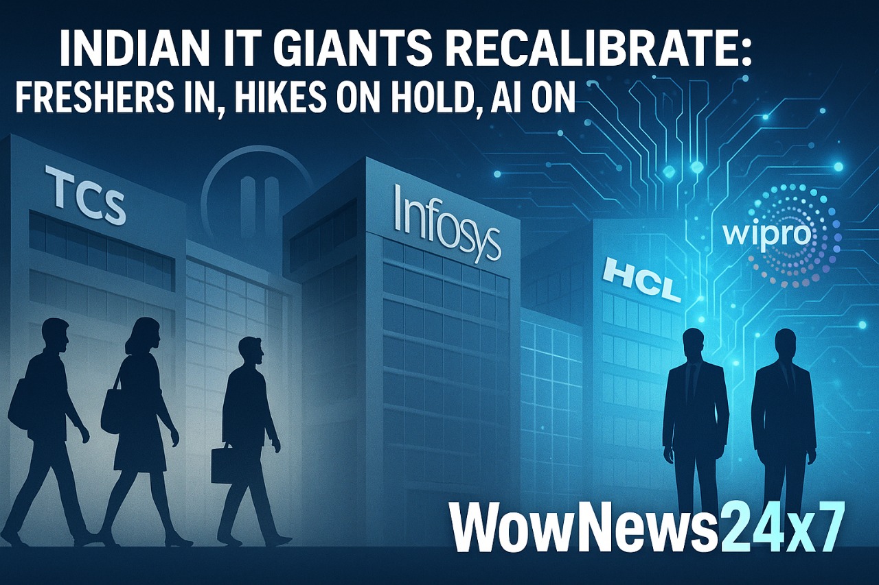 Indian IT Giants Recalibrate: Hiring Freshers, Delaying Hikes, and Eyeing AI-Led Growth