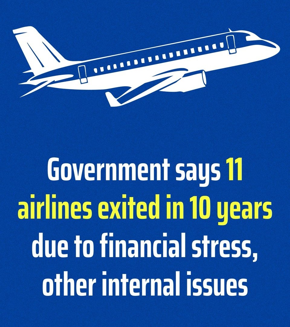 Government Reports Exit Of 11 Airlines Over The Past Decade