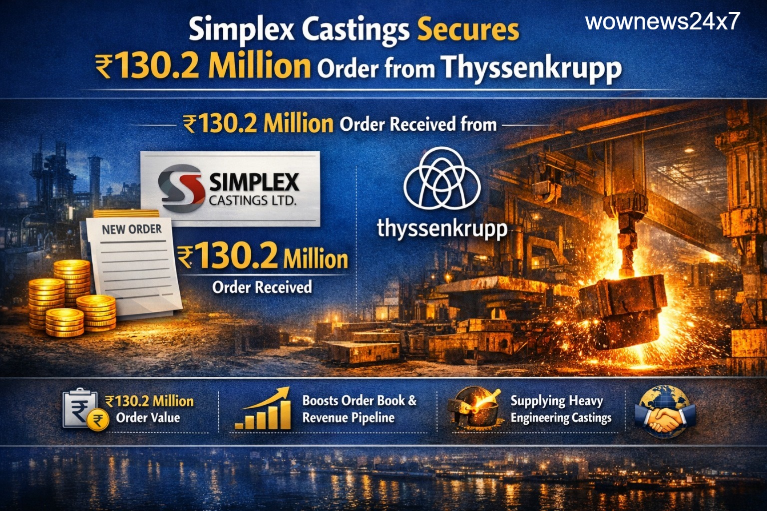 Simplex Castings secures ₹130.2 million order from Thyssenkrupp
