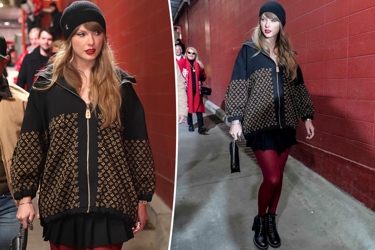 Taylor Swift Stuns in ₹30.8 Lakh Louis Vuitton Outfit at AFC Championship