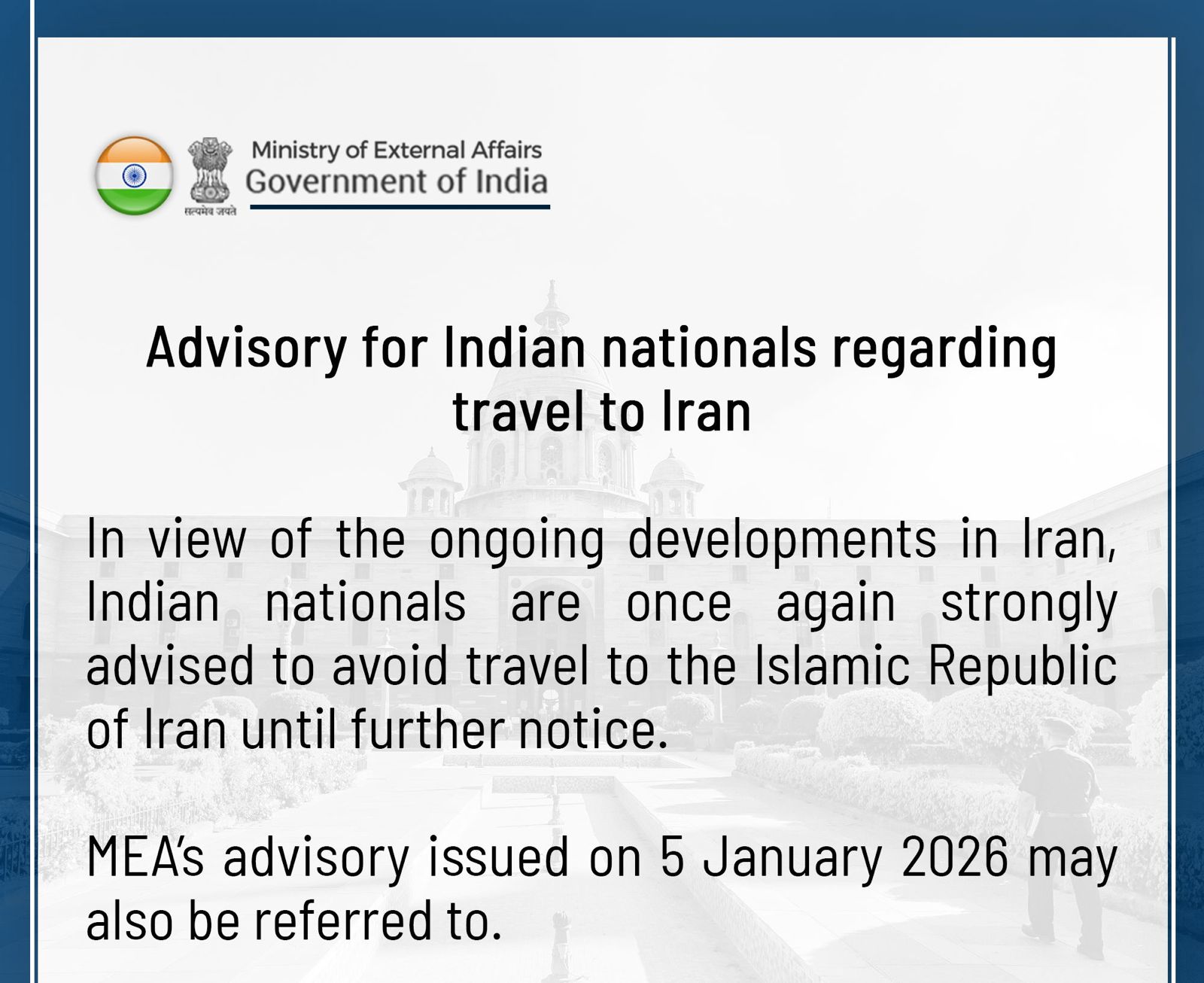 Flights on hold, safety first: India’s fresh advisory urges citizens to avoid travel to Iran until further notice
