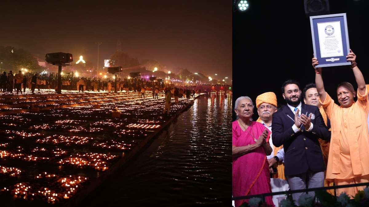 Ayodhya’s Spiritual Spectacle: 2,100 Devotees Lift Sarayu Aarti to Guinness World Record Heights