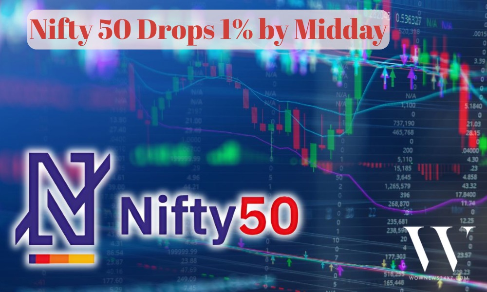 Nifty 50 Slides 1% by Midday, IT Sector Sell-Off Deepens Market Losses