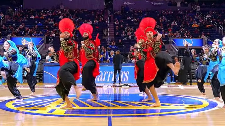 Bhangra Performance Adds Cultural Flair to NBA Entertainment in San Francisco