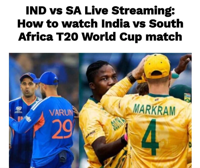IND Vs SA T20 World Cup 2026 Live Streaming: How To Watch The Super 8 Clash