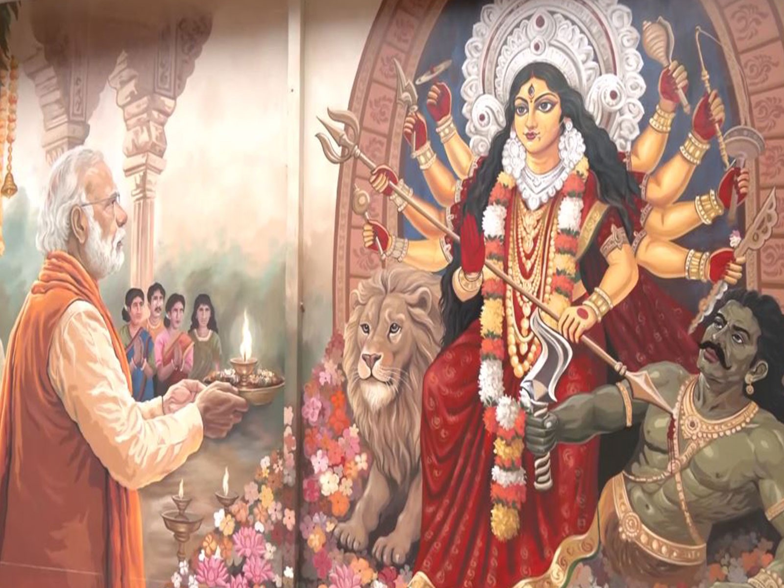 Kolkata’s Chorbagan Sarbojonin Unveils PM Modi Mural