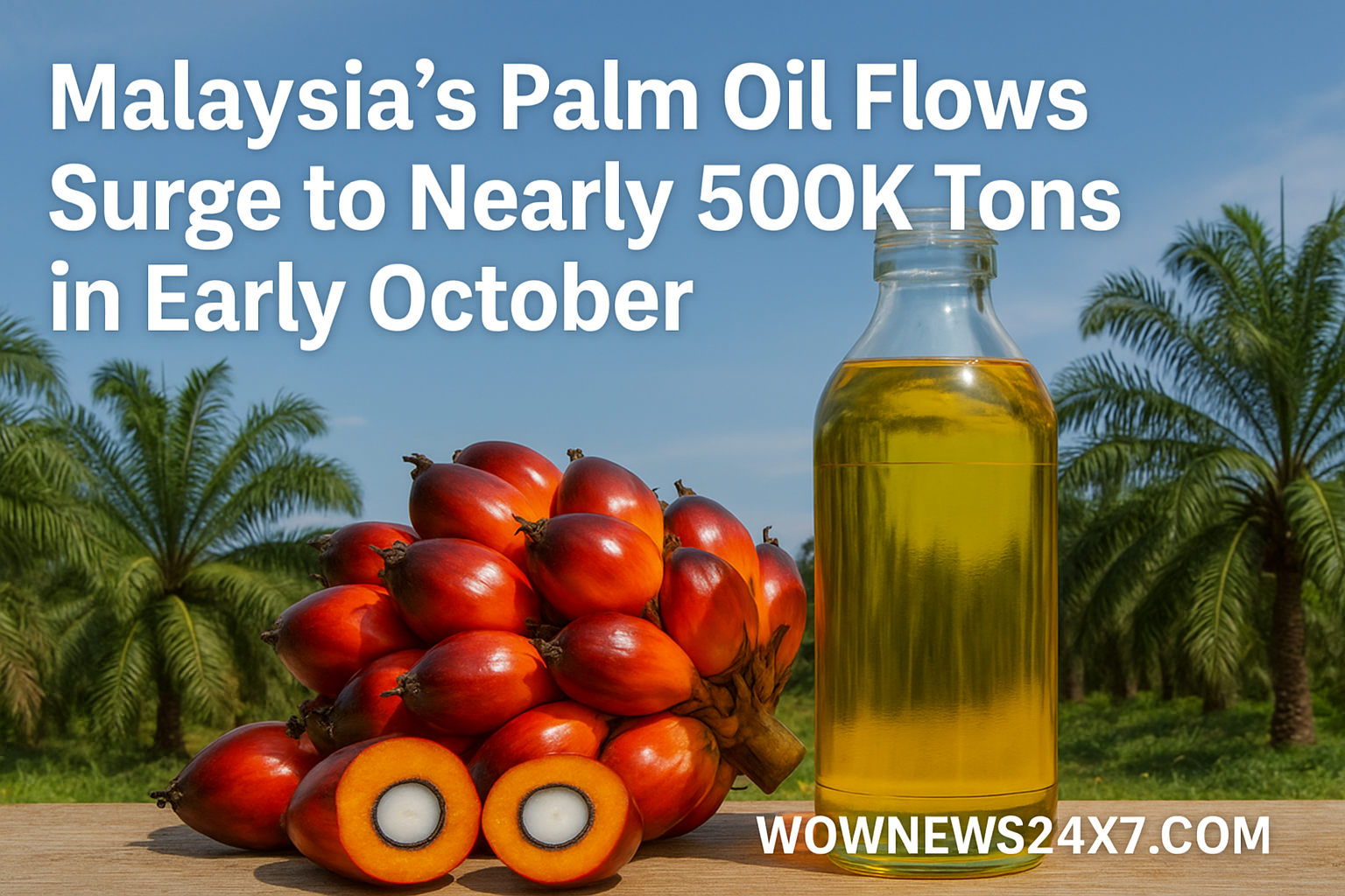 Palm Oil Exports Flow Strong: Malaysia Ships Nearly Half a Million Tons in October
