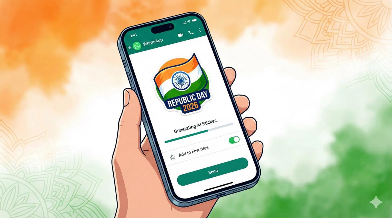 Celebrate Republic Day 2026: Download WhatsApp’s Trending Tricolour Stickers with Ease