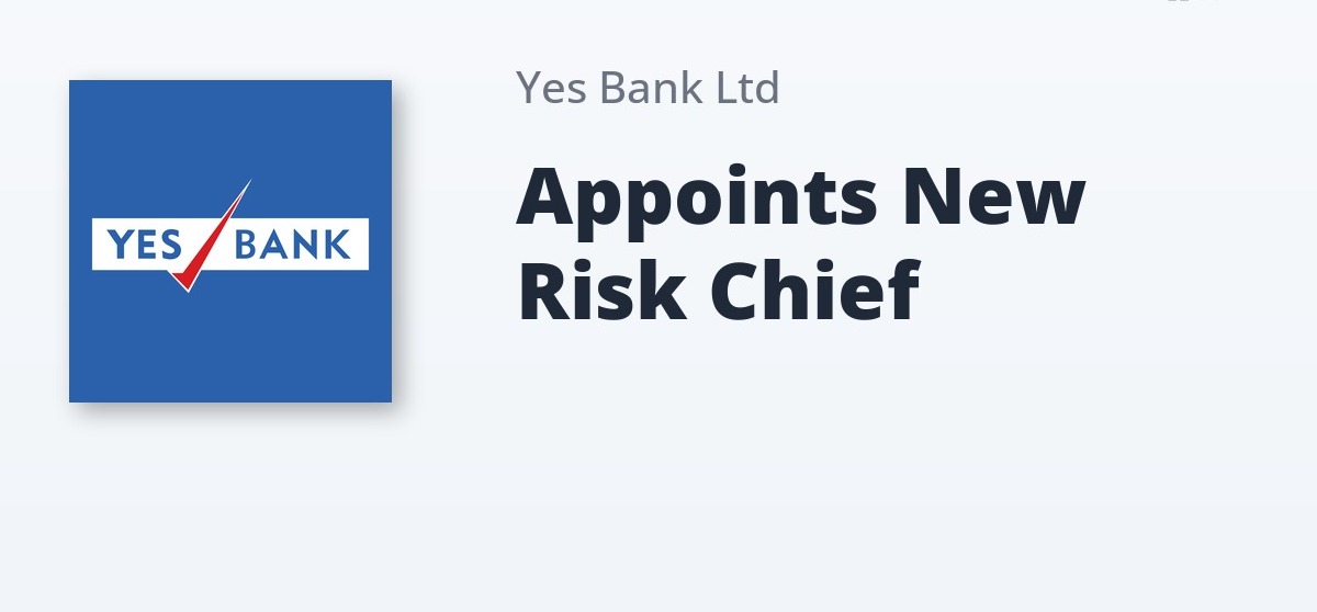 Yes Bank Appoints S. Anantharaman As Chief Risk Officer Effective April 1, 2026