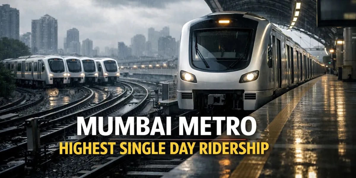 Mumbai Metro Records Highest-Ever Single Day Ridership