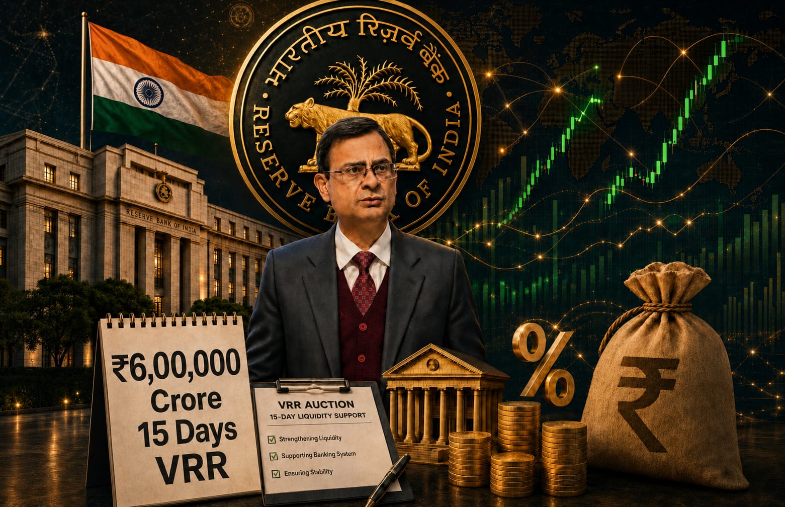 RBI to Conduct 6 Trillion Rupee 15-Day VRRR Auction on August 31
