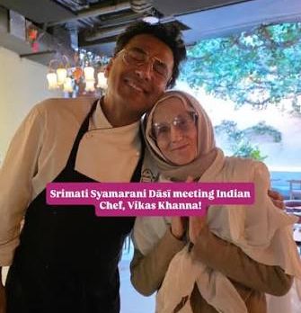 A Spiritual Soiree: Vikas Khanna Welcomes Syamarani Dasi to Bungalow