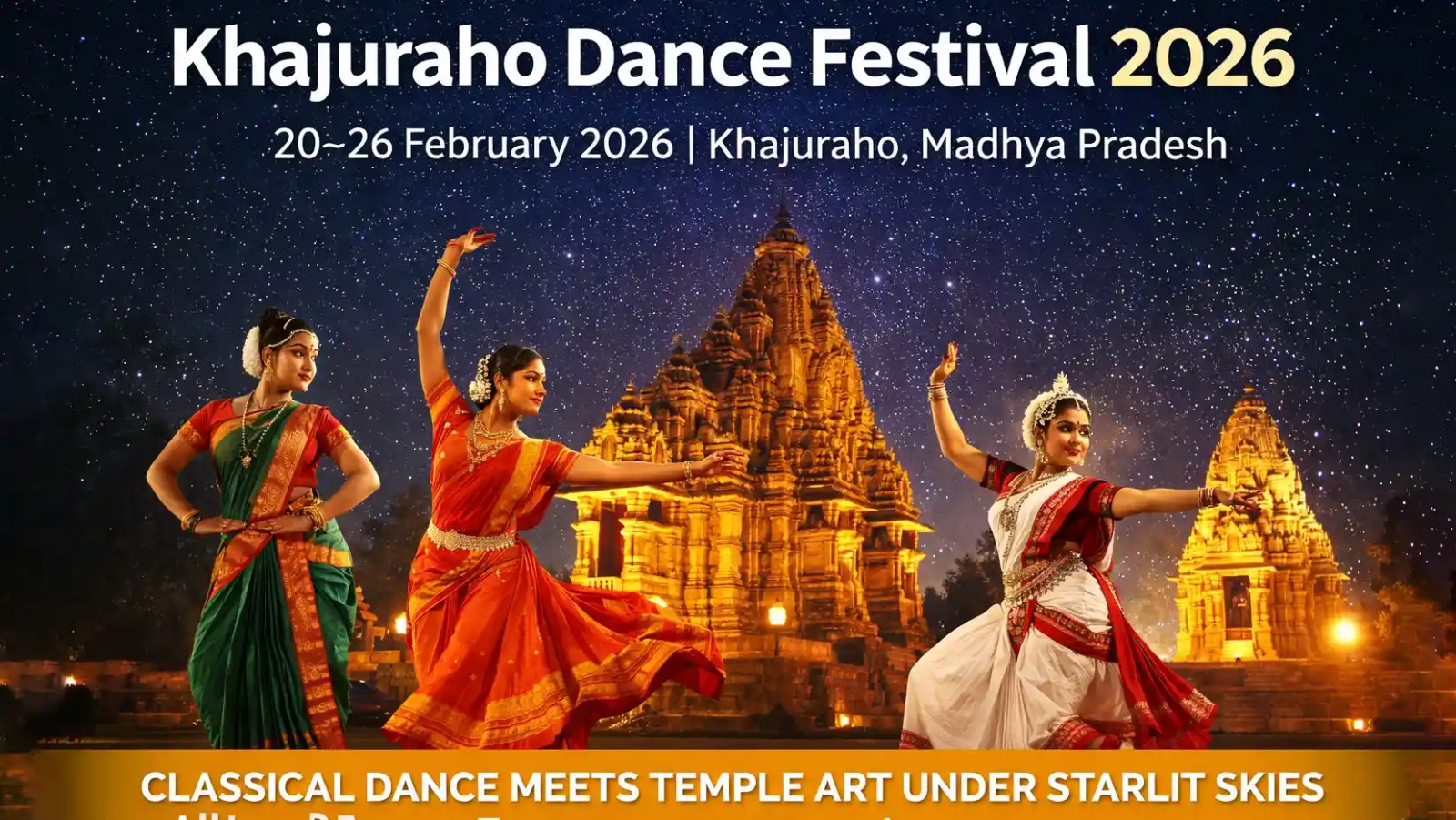 Khajuraho Dance Festival 2026: Classical Dance, Global Artists, Madhya Pradesh Tourism