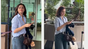 Aneet Padda Garners Viral Acclaim for Effortless Zara Look at Mumbai Airport